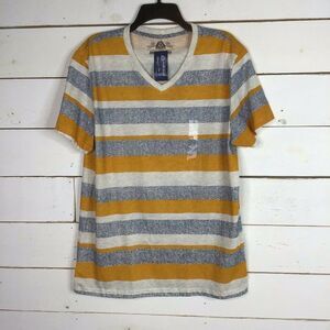New American Rag T Shirt Short Sleeve VNeck Stripe